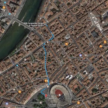 Cangrande Di Danese-viviani Oda ve Kahvaltı Verona